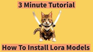 How To Install LoRA Models (Stable Diffusion - Automatic1111)