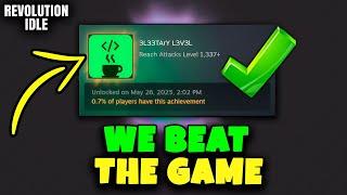 WE BEAT THE GAME (1337 ATTACKS ACHIEVEMENT 240 GUIDE) // REVOLUTION IDLE