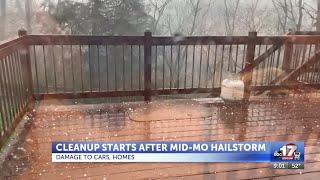 Clean up starts after Mid Missouri hailstorm