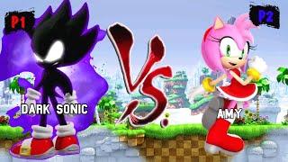 Dark Sonic VS Amy Rose I Sonic Battle JUS MUGEN v3