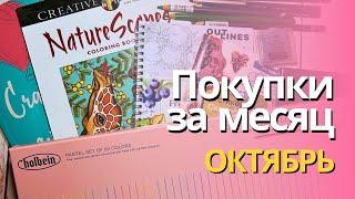 Покупки за ОКТЯБРЬ 2024| Что купила в Питере, карандаши, раскраски, стикербук