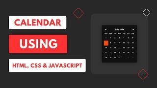 Calendar Using HTML CSS and JavaScript