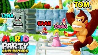 4 Freunde spielen Mario Party Superstars auf Yoshis Insel! Kaan, Dania, Lena & Tom