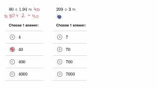 Approximating dividing by decimals