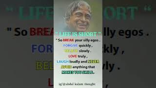 Life is short /  APJ Abdul kalam Quotes #kalam  #shorts