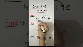 Ratio & Proportion  easy trick |how to find ratio |Short Trick #shorts #shortsvideo #mathshorts