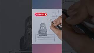 Girl Sketch Drawing|| Easy Drawing for beginners|| #girl #shorts #subscribe ||ZARA'SART||