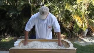 Dough trough mixing using 15th century technology