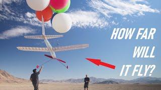 Balloon Launching Massive 16 Foot Rubber Band Airplane