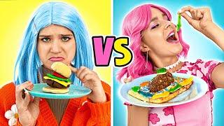 COMIDA REAL vs. FALSA || ¡Reto de cocina! Trucos de cocina y recetas