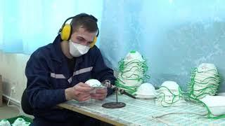 Production of respirators. Производство респираторов на Кимрской фабрике