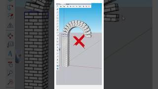 The fastest way to create an Arched brick entryway in SketchUp using the fredo6 Fredo Scale Plugin