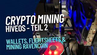 Crypto Mining - HiveOS Einstellungen, Wallets, Flightsheets hinzufügen, minen von Ravencoin