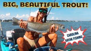 Carolina Kayak Fishing for Red Drum with a Surprise Speckled Trout