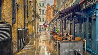 London City Tour 2025 ️ Rainy London West End Walk | 4K HDR