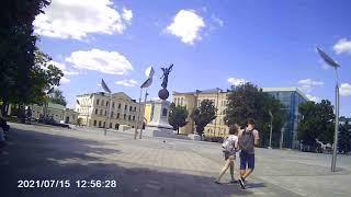 Kharkiv Square Constitution Ukraine 2021, video   4K