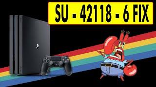 PS4 Error SU - 42118 -6 FIX