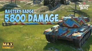 M46 Patton in Action 5800 Damage | Mastery Badge | WoT Blitz Gameplay