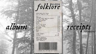 how to make album receipts  no photoshop