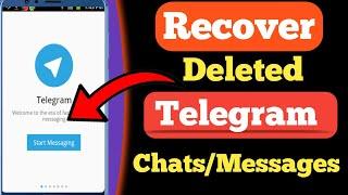 How to Recover Deleted Telegram Message, Chats, Pictures,  and Videos?  Recover Telegram Chats.