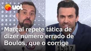 Debate UOL/Folha: Pablo Marçal repete tática de dizer número errado de Boulos, que o corrige