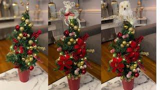 Dollar Tree Christmas tree centerpieces DIY