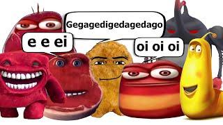 oi oi oi red larva vs e e ei i'm on vacation vs Yellow Larva vs vs Black Lavra vs Gegagedigedagedago