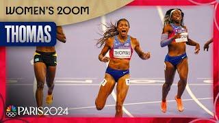 Gabby Thomas brings FORCE AND POWER in 200m gold medal run | Paris Olympics | NBC Sports