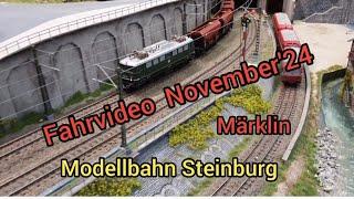 Modellbahn Steinburg,  Fahrvideo November'24#modelltrain #trainspotting #märklin #train #motioncars