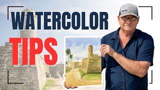 Watercolor Travel Tutorial in St Augustine / How to Paint Plein Air