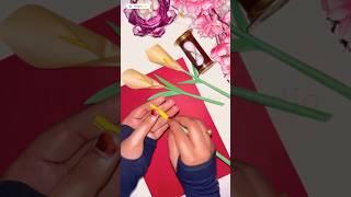 How to make easy and beautiful flower | paper tulip #shortsfeed #viral #papercraft #craft #diy