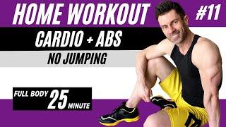 25 min FULL BODY + ABS home workout - NO jumping - NO equipment - LOW IMPACT CARDIO - FOR BEGGINERS