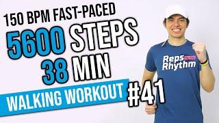 150 BPM Fast-Paced Workout • 5000 Steps in 38 Min •  Walking Workout #41 • Keoni Tamayo