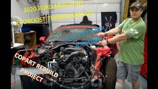 Blue Line Garage - 2020 Ford Mustang Turbo Charged Ecoboost Copart Wrecked Rebuild (Part 2)