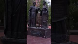 Alley of Love and Russian saints' couple - Pyotr and Fevroniya - near my house in Nizhny Novgorod