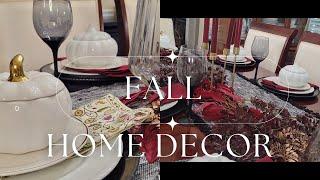 NEW CHANDALIER~MOODY JEWELED TONED FALL TABLESCAPE~ COZY FALL DECOR IDEAS 2024