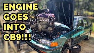 Part 7: H22 Prelude Engine Swap Into 90-93 Honda Accord CB7 CB9 - Engine Reinstallation