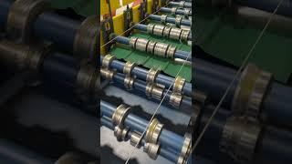 Green Metal Roofing in Production