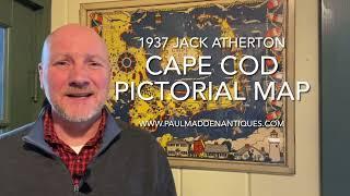 1937 Atherton Pictorial Map of Cape Cod