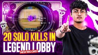 Legend League 20 Solo Kills | New Record BGMI