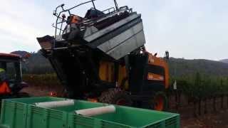 Pellenc Grape Harvester.Napa Valley Ca