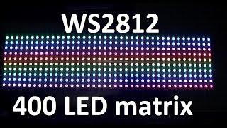 Arduino & 400 Neopixel WS2812 RGB LED matrix project