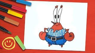 HOW TO DRAW MR KRABS Spongebob | КАК НАРИСОВАТЬ МИСТЕРА КРАБСА