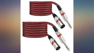 Mugteeve XLR Male to 1//4 TRS Cable Adapter - 10FT Balanced TRS Stereo Quarter Inch revieww