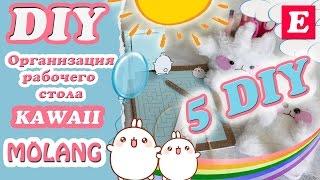 Организация рабочего стола в стиле Kawaii * MOLANG * 5 DIY * Eva-Konfetti