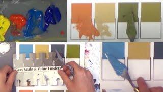 Color matching tutorial. Painting with acrylics for beginners.