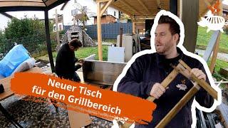 Neuer Tisch für den Grillschweine Grillbereich