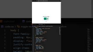 Morphing Toggle Button | Web Dev #frontend  #techshorts #uiuxdesign #webanimation #htmlcss #shorts