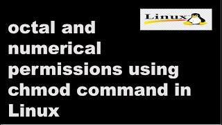 octal and numerical permissions using chmod command in linux||Linux Tutorial