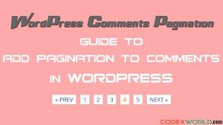 How to Add Pagination to Comments in WordPress